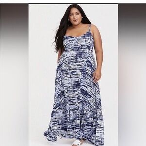 Torrid Women's Blue Tie-Dye Dress